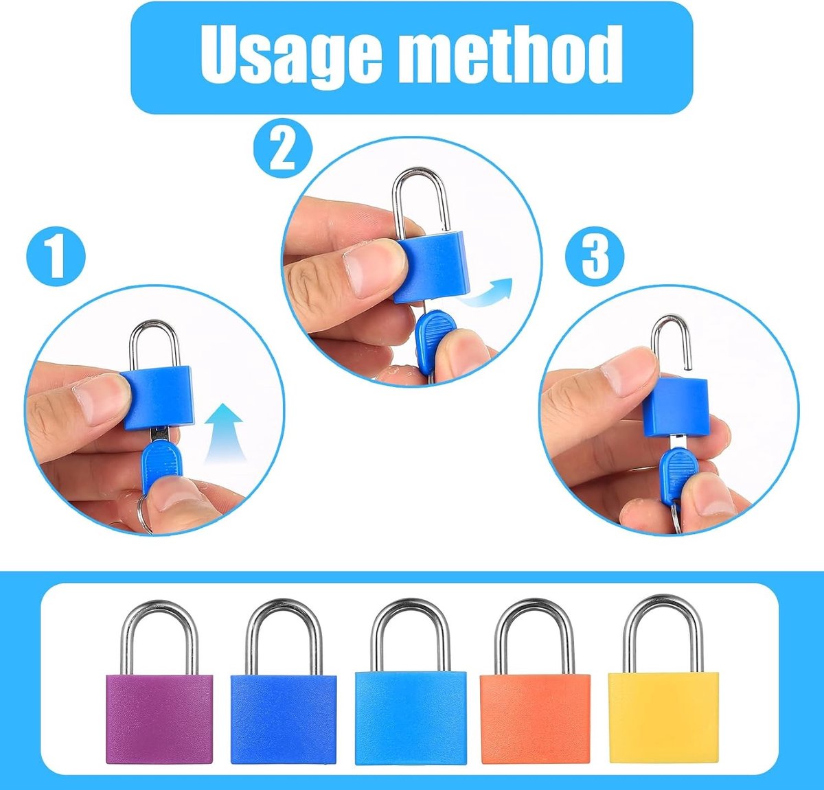 Kofferslot - Multicolor - Klein - Robuust en Weerbestendig - Voor Bagage en Lockers