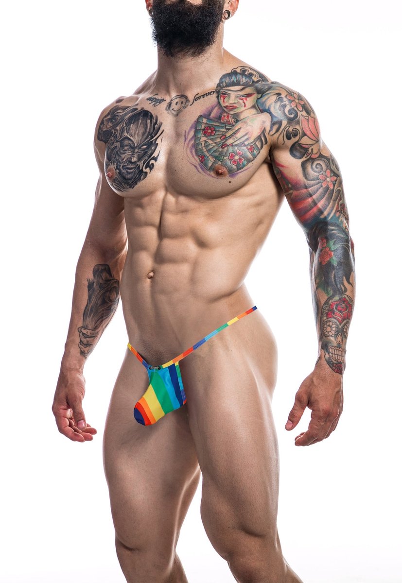 Cut4Men - Herenstring met Penis Pouch - Rainbow L/XL
