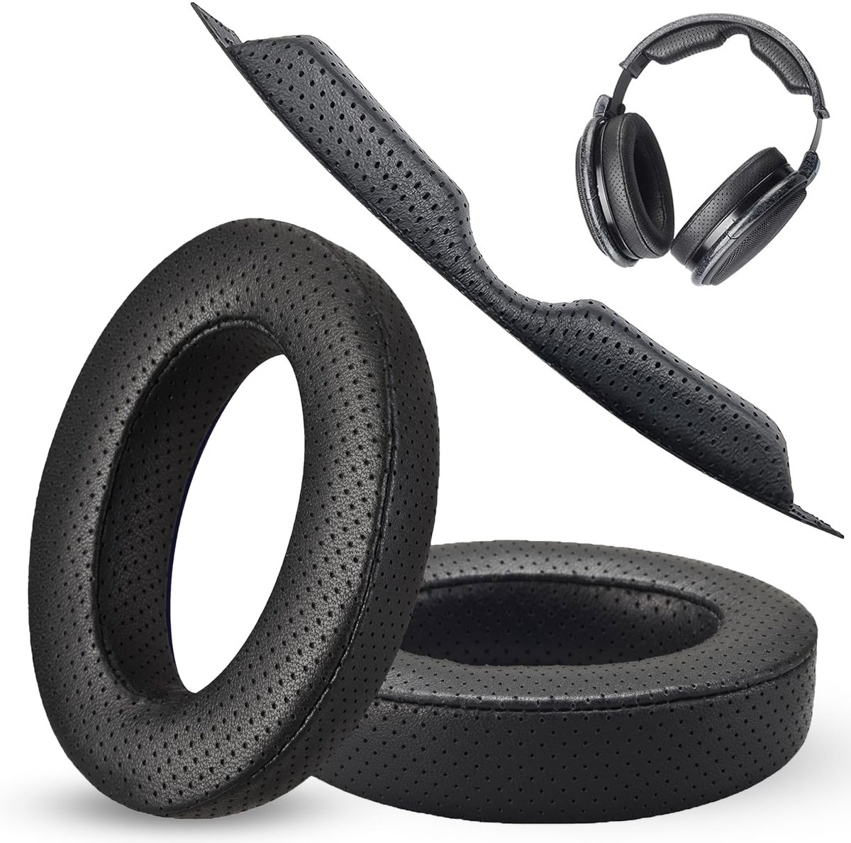 Elzusha - Premium Oorkussens en Hoofdband Kussen voor Koptelefoon Zwart