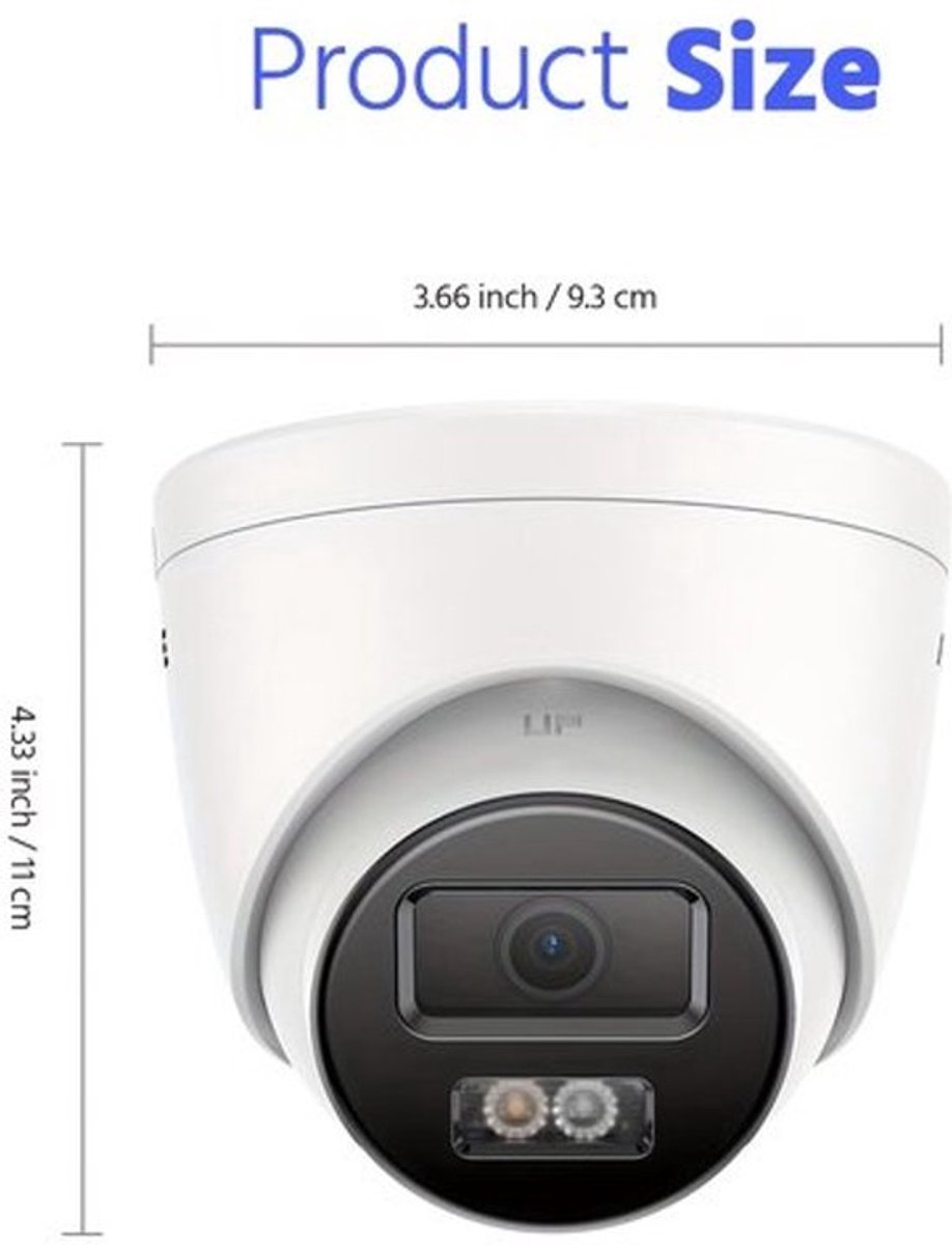 Complete Beveiligingsset – Cameraset – CCTV Beveiligingscamera – Videobewaking – 4-Kanaals DVR – 5MP Kleurennachtzicht – AI Detectie Met 1TB Opslag