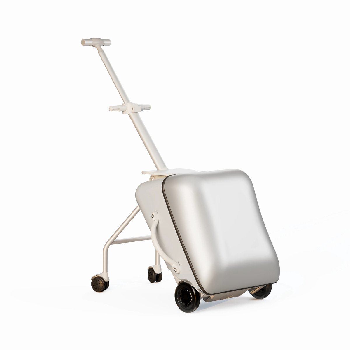 G&G ride on kinderkoffer - Zitkoffer - Reiskoffer - Trolley koffer - Rolkoffer - Ruimbagage - City bag - Zwenkwielen - Grijs
