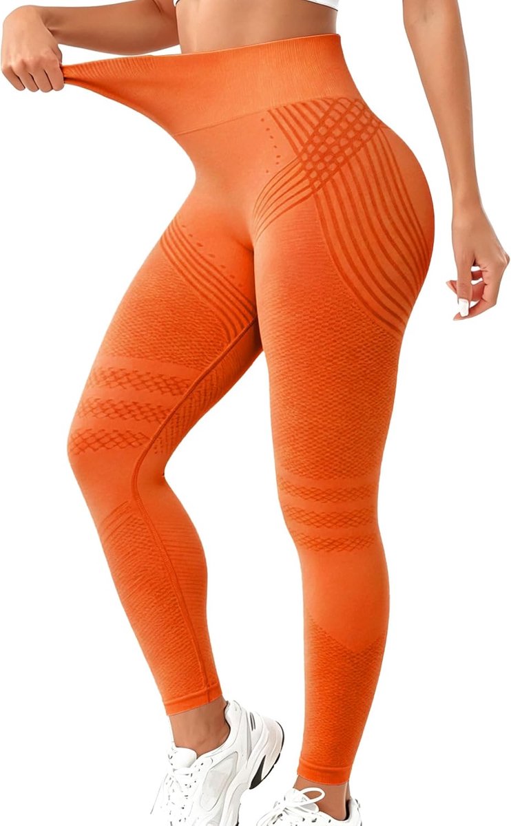 3D-compressiebroek voor dames, anti-cellulitis, compressie, hoge taille, push-up, yoga, fitnessbroek, lange sportbroek, 1 stuks