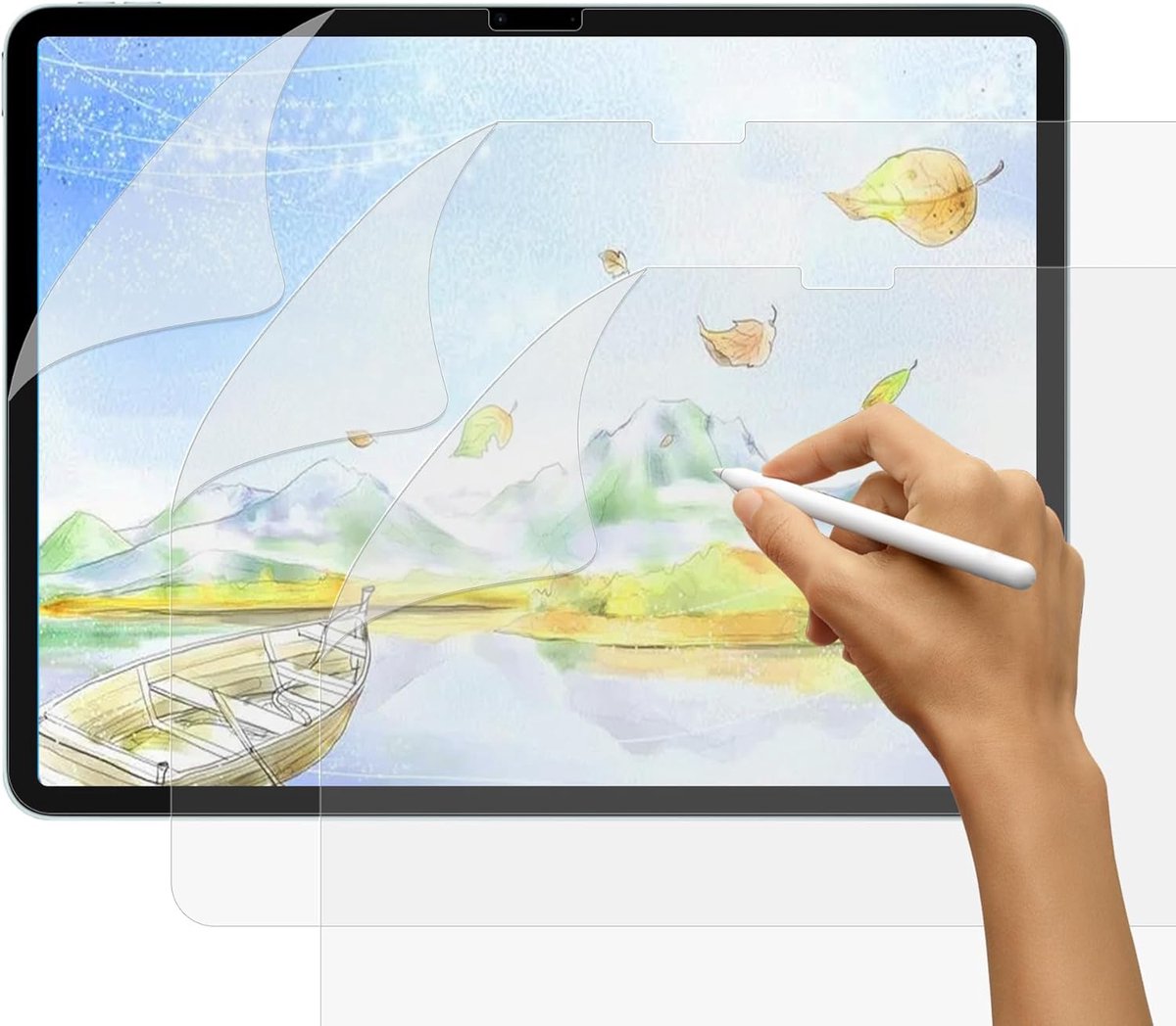 3 stuks papieren effectfolie voor iPad Air 11 inch (2026 M4/2025 M3/2024 M2), Feel Like Matte Paper PET-folie voor het tekenen van schetsen en schrijven
