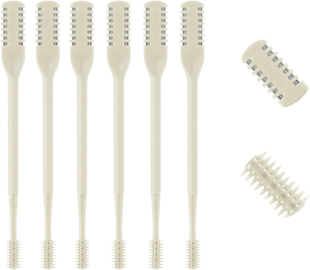6 stks Neus Haar Trimmer, Verbeterde Handmatige Dubbelzijdige Neus Haar Mes Neus Ontharing Tool 360° Roterende Neus Haar Trimmer Handleiding Neus Haar Trimmer Voor Vrouwen Mannen