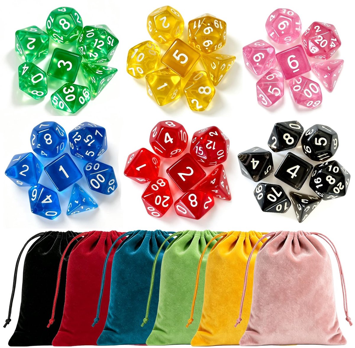 SolidKeus - Polyhedrale DND Dobbelstenen Set