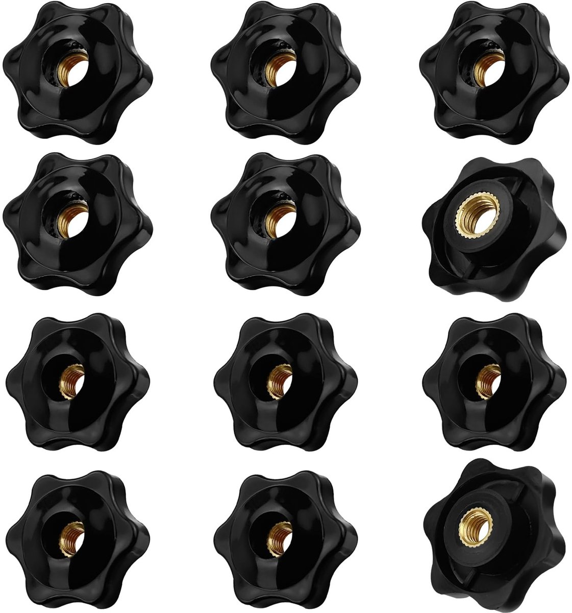 SolidKeus - Set van 12 Stergreepmoeren M6/M8 voor Meubel- en Fitnessapparatuur