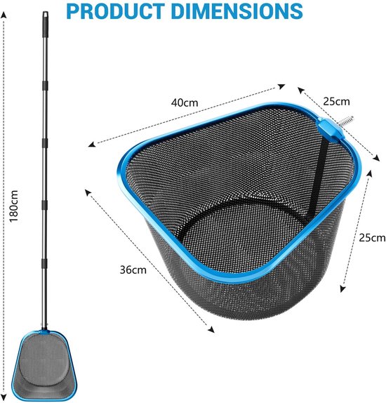 SolidKeus - Pool Landing Net met Pool Cleaning Borstel en Fijn Gaas van Solidkeus — afbeelding 5