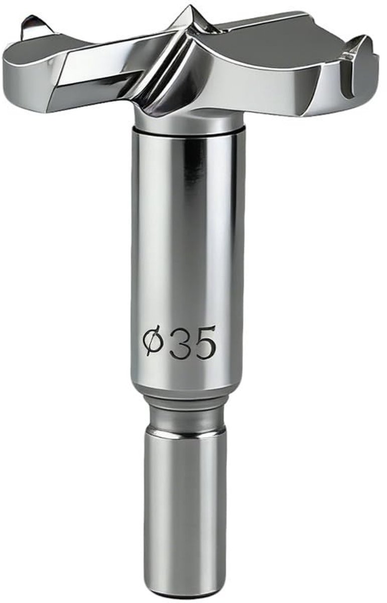 SolidKeus - Forstner Boor 35mm met Centering Punt, Houtboor voor Ladeslot en Scharnieren