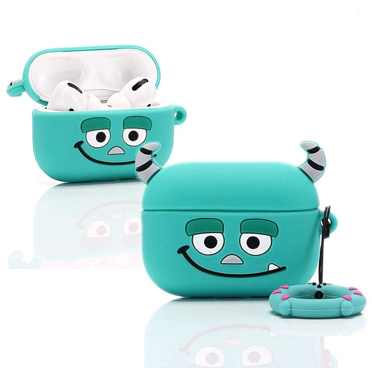 SolidKeus - Silicium Hoes voor Airpods Pro met 3D Cartoon Ontwerp