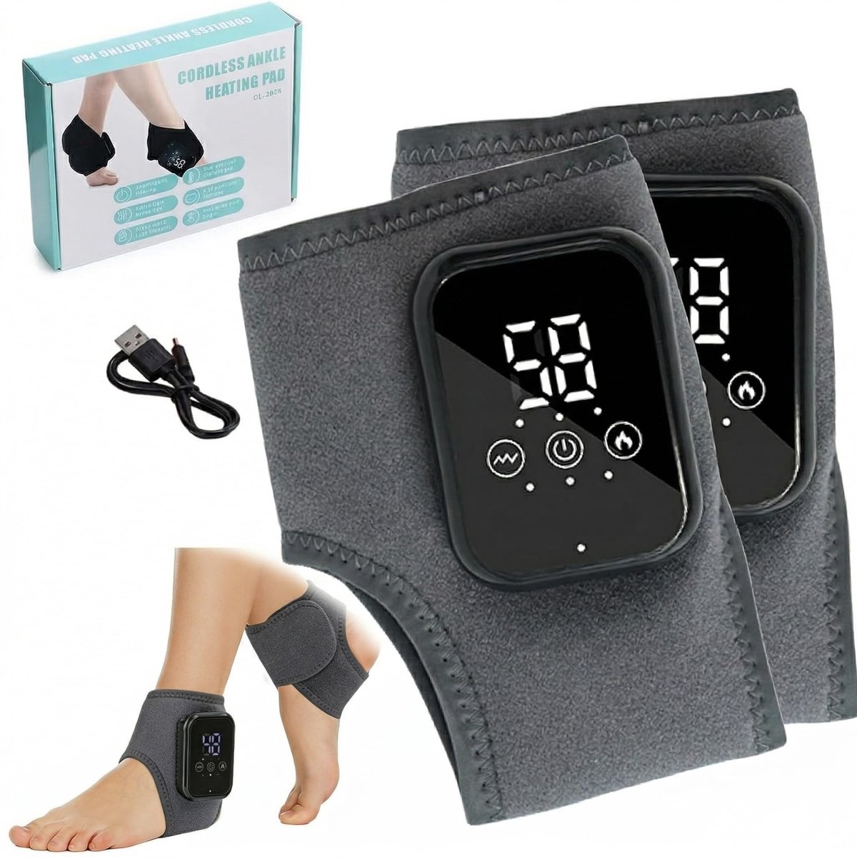 SolidKeus - Elektrisch Voetmassageapparaat met Warmtefunctionaliteit