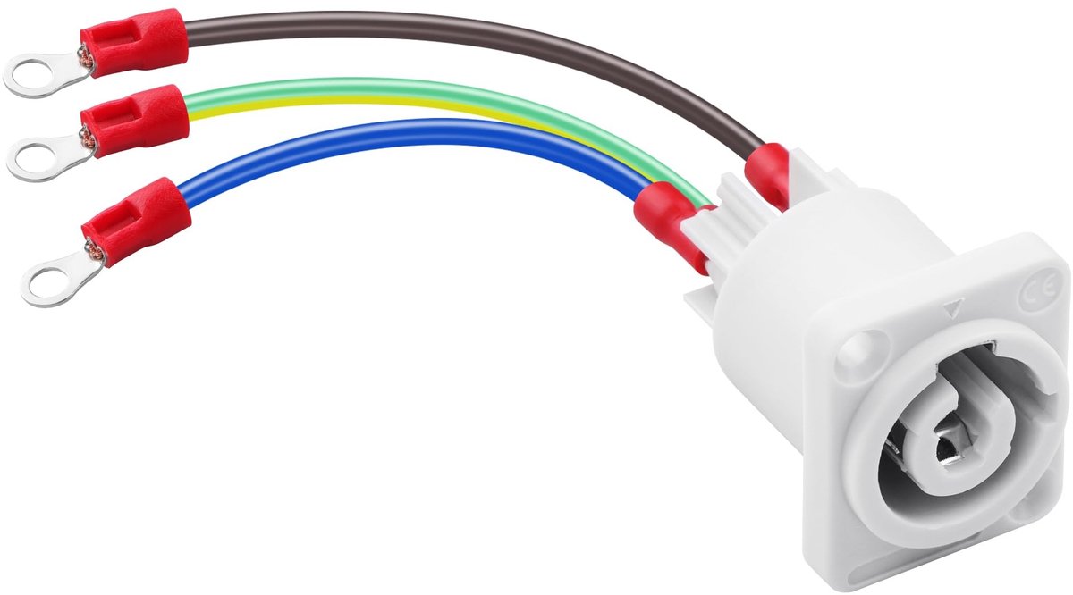 SolidKeus - 3-pins PowerCon naar O-ring Aansluitsnoer 250V 20A