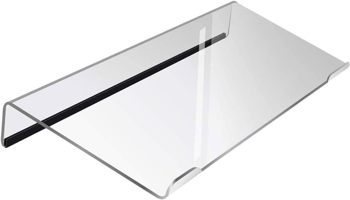 Verstelbare niet-slip toetsenbordstandaard van helder acryl voor een ergonomische werkplek en optimale ventilatie