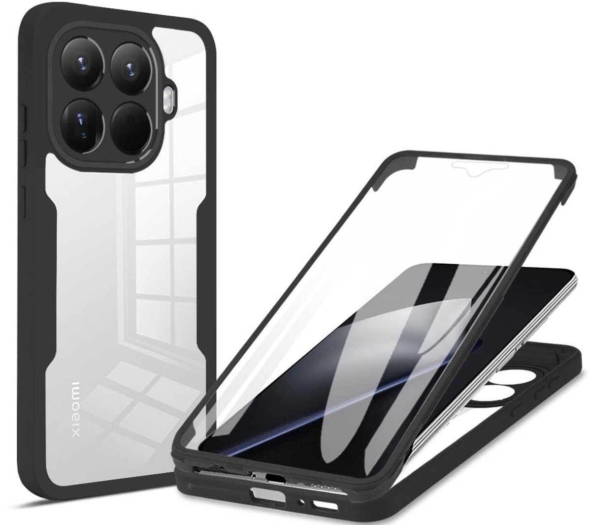 SolidKeus - Heldere Hoes voor Xiaomi 15T Pro 5G met Schermbescherming