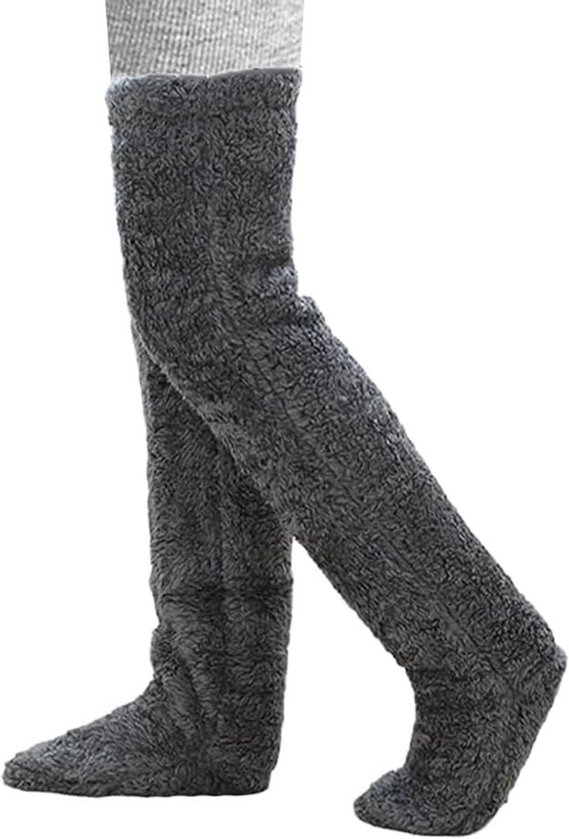 SolidKeus - Zachte Pluche Slippersokken voor Dames, Fluffy Fleece