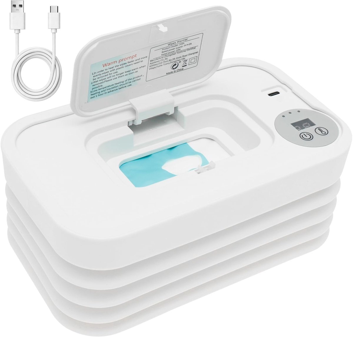 SolidKeus - Vochtige Doekjeswarmer met 3-Traps Temperatuurregeling