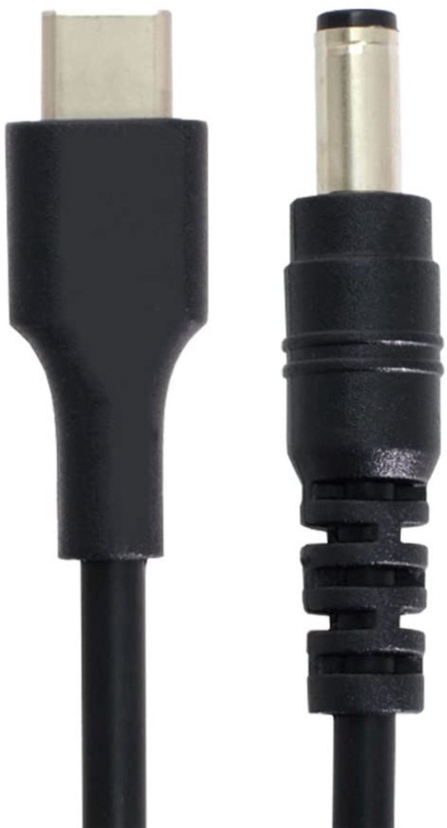 SolidKeus - USB 3.1 Type C naar DC 5.5 Power Plug Verlengkabel 20cm