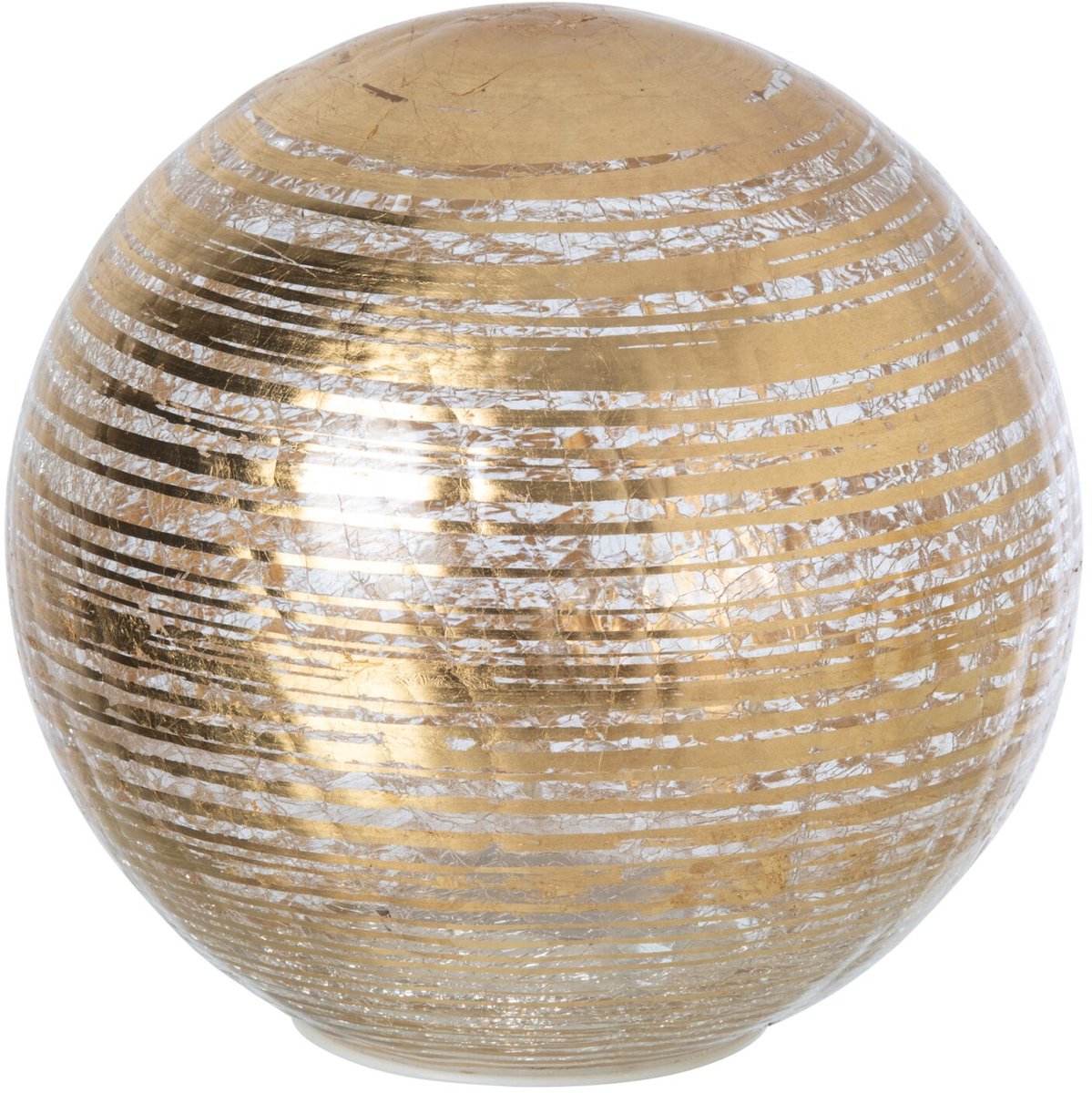 J-Line Bol - glas - goud - large