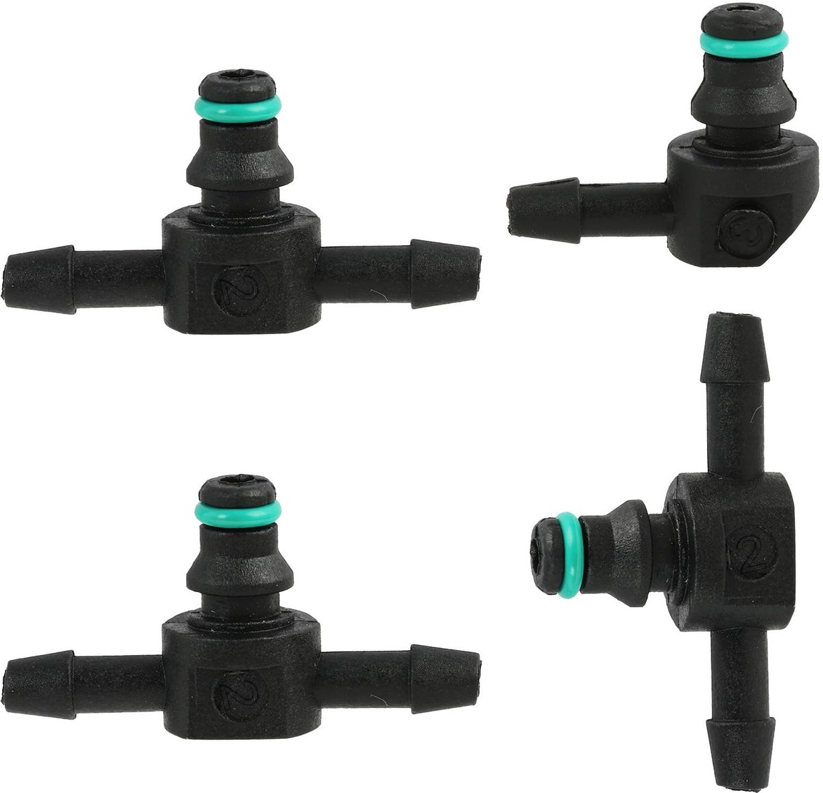 SolidKeus - Set van 4 Terugloopnipels voor Common Rail Injectoren