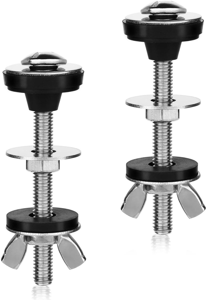 RVS Toilet Schroeven Set voor Waterreservoir Bevestiging, 2-delige Kit voor Toiletmontage en Sanitairgebruik