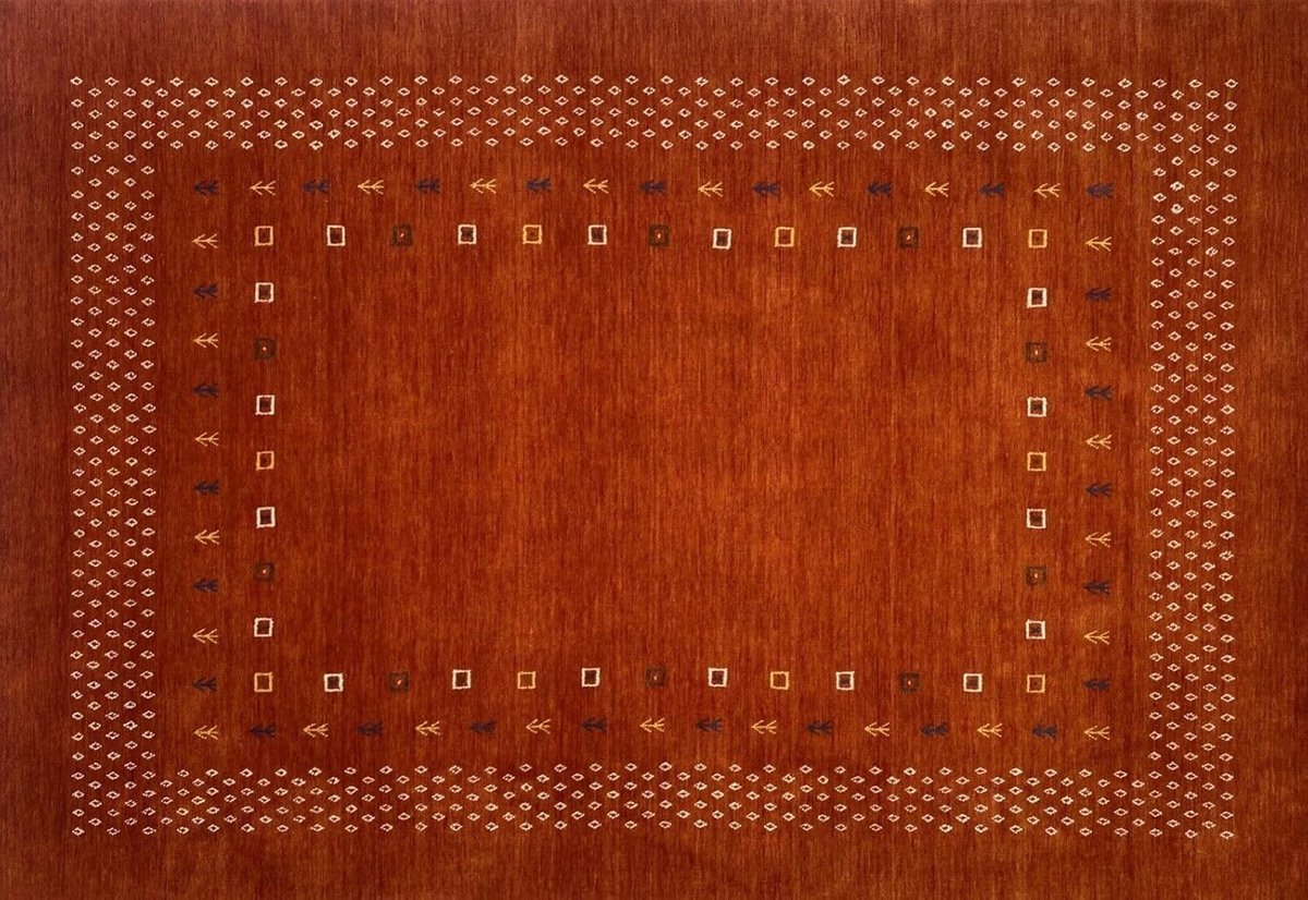 Tapijt 100% wol 170 x 240 cm handgeweven Gabbeh Oosterse tapijt ac04