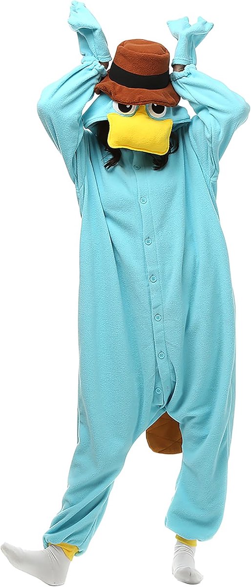 Onesie pyjama in dierenthema uniseks jumpsuit voor volwassenen