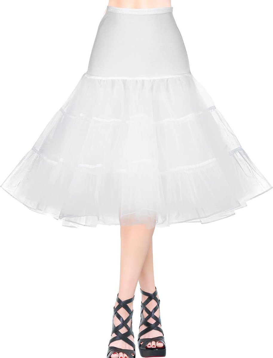 Petticoat, voor dames, vintage, retro, petticoat, 50 stuks, verschillende maten, onderrok met kant voor eindexamenbaljurk, bruidsjurk 1950, rockabilly