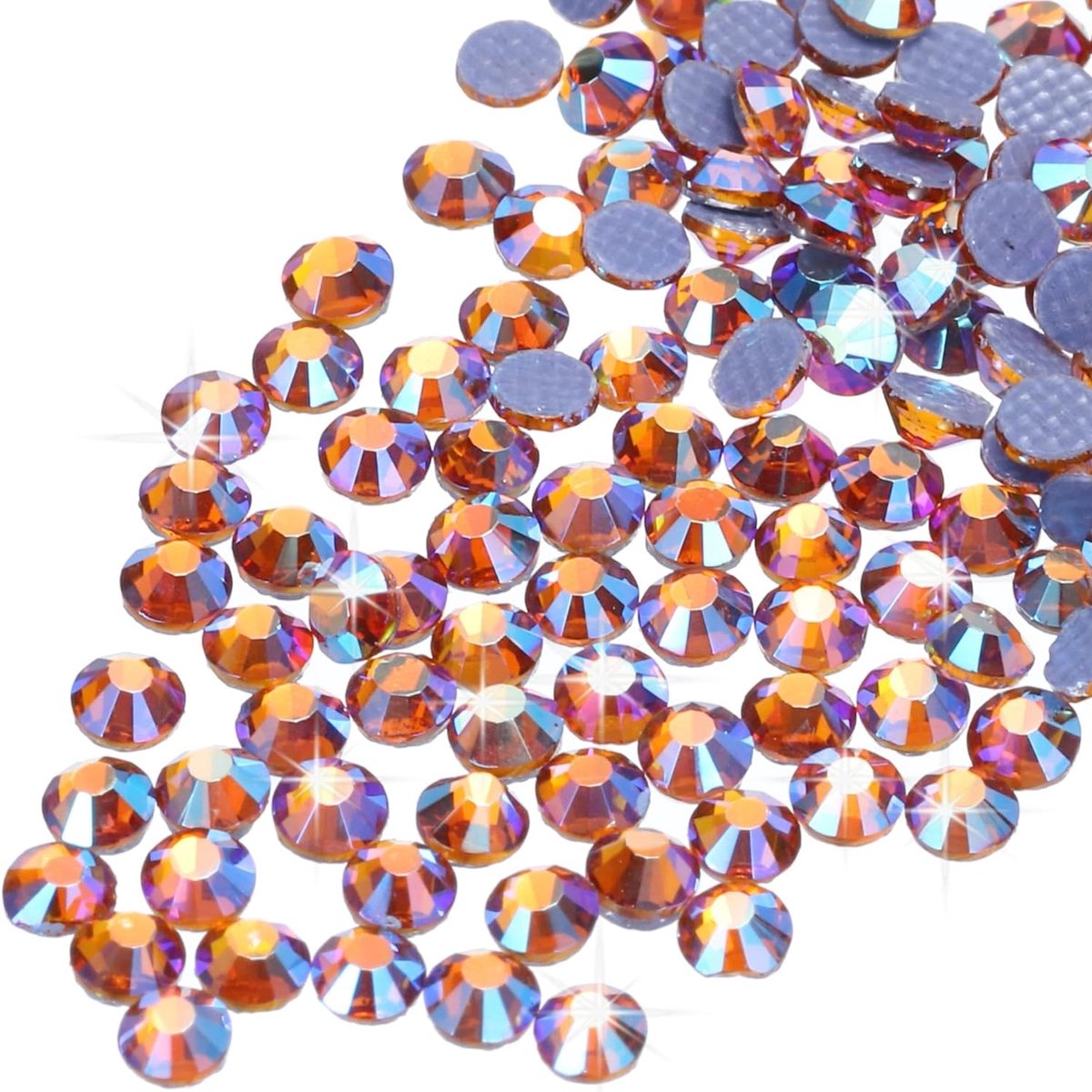 Hotfix, strass-steentjes met platte rug, kristalglas, strassteentjes voor knutselen, kleding, doe-het-zelfdecoratie, SS8, 2,5 mm, 2880 stuks
