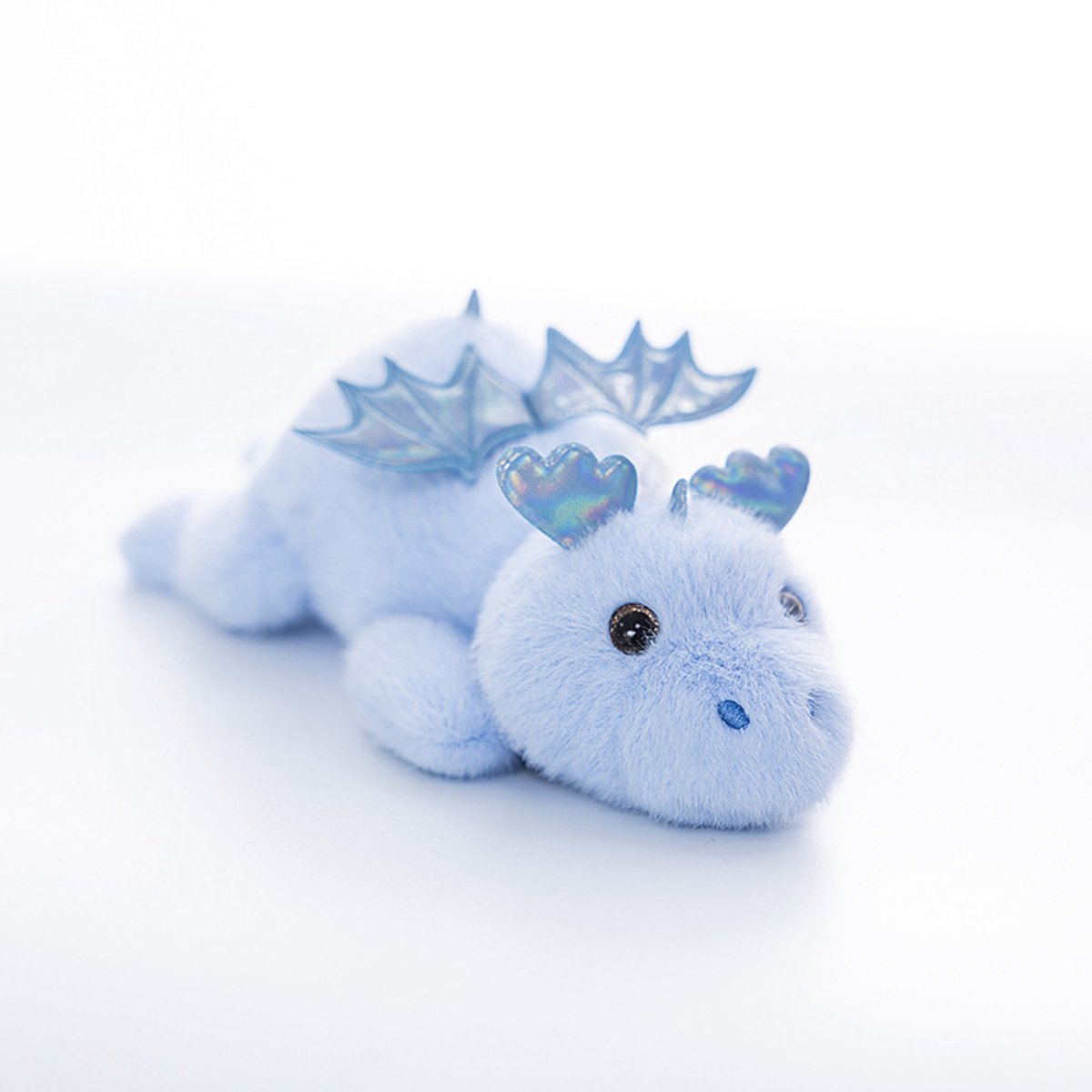 casalora pluche speelgoed - Draakvormig kussen - Draak pluche speelgoed - 28 cm - Schattig en comfortabel - Draak pluche pop - Blauwe draak