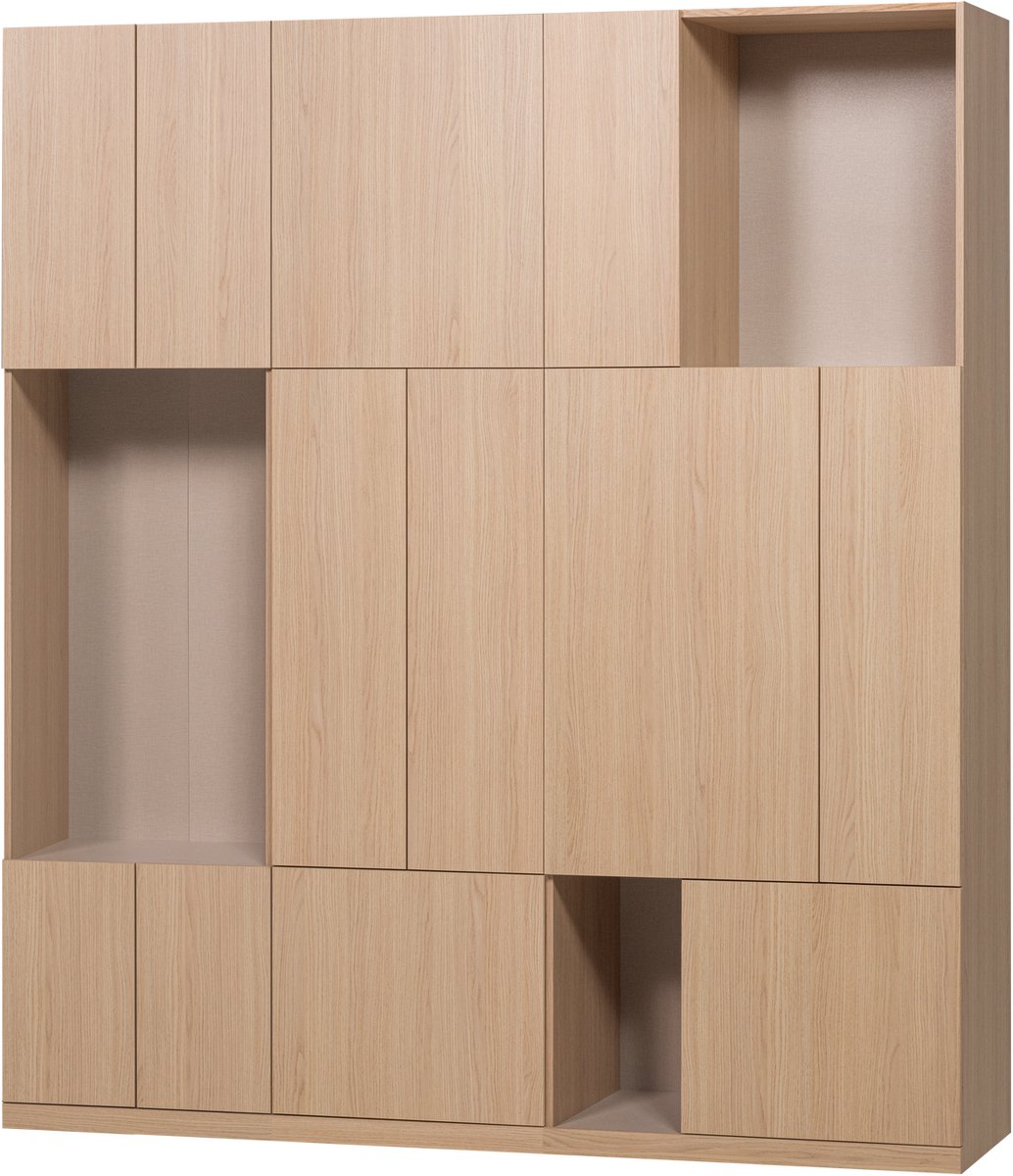 WOOOD Build Wandkast Combinatie 188 cm - Eiken Decor - Naturel