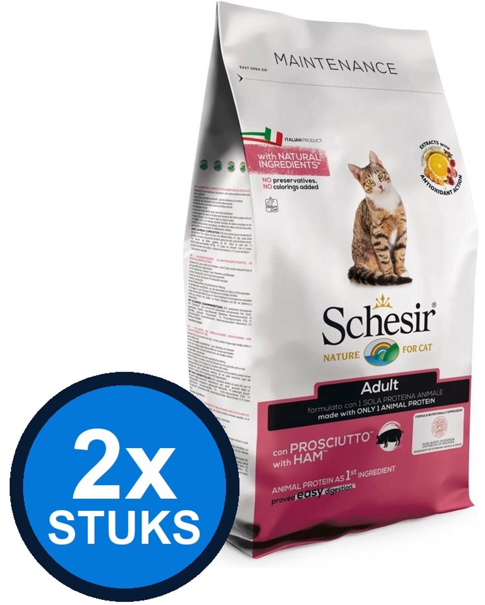 2x Schesir - Kattenvoer - Droogvoer - Gesteriliseerd Kip - 1,5kg