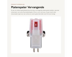 Platenspelernaald Hoge Output - Vervangende Naald - Dual Moving Magnet - Nauwkeurige Geluidsweergave - Duurzaam - Geschikt voor Fonograaf - Grammofoonnaald