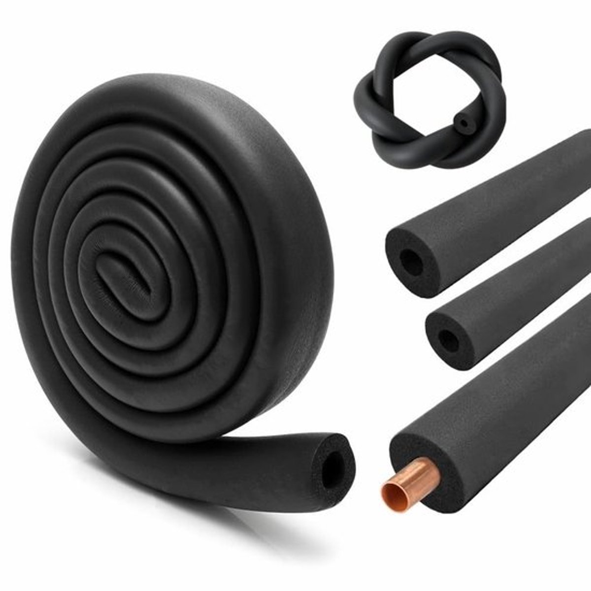 Buisisolatie Rubber Ø 32mm - Isolatiedikte 9mm - Thermische Isolatie - Slijtvast - Antislip - Duurzaam Materiaal - Isolatieslang