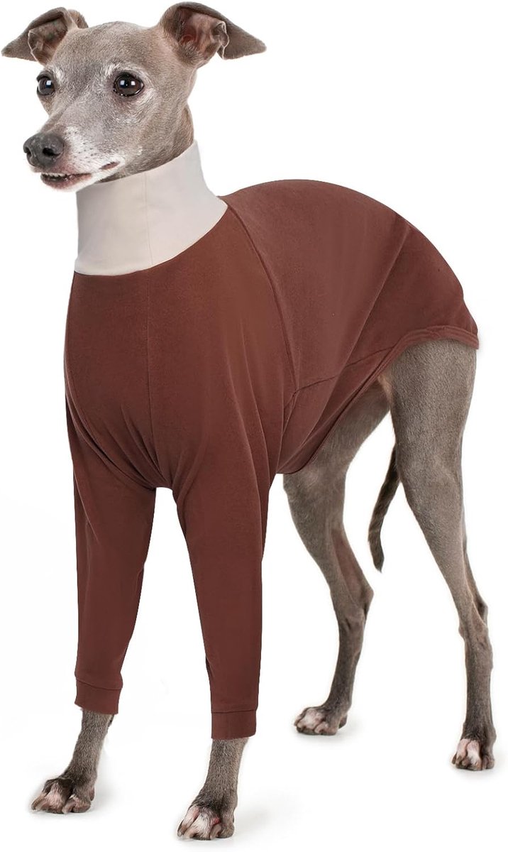 Greyhound trui, rolkraag hondentrui voor windhond, warme Italiaanse windhond trui fleece voor lente herfst winter, extra gezellige windhond pyjama twee benen jumpsuit sweatshirt met lange