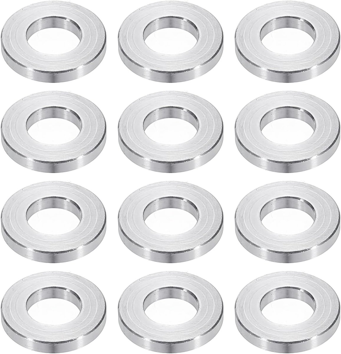 M8 Aluminium Spacers, 12 Stks Metalen Spacers Aluminium 8.2mm ID x 16mm OD x 3mm L Aluminium Spacer Schroef Standoff Ronde voor 5/16 of M8 Schroefbouten