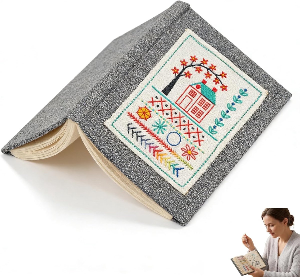Borduurset voor volwassenen en beginners, doe-het-zelf borduurwerk, 86 tips voor naaien, borduurset voor beginners, uniek handgemaakt borduurcadeau