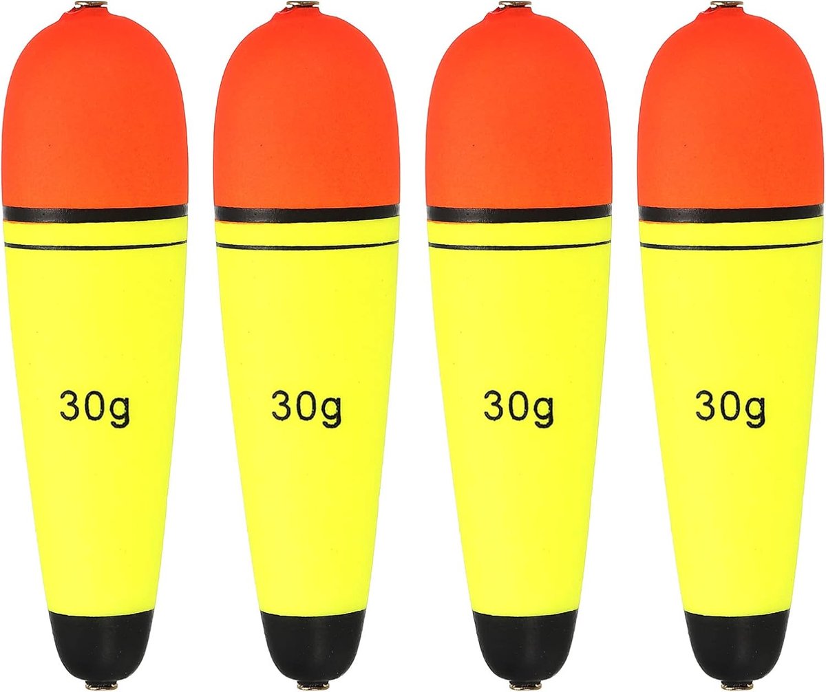 1 oz Vissen Slip Bobbers, 4 Pack EVA Vissen Float voor Zee Vissen Zoetwater, Geel