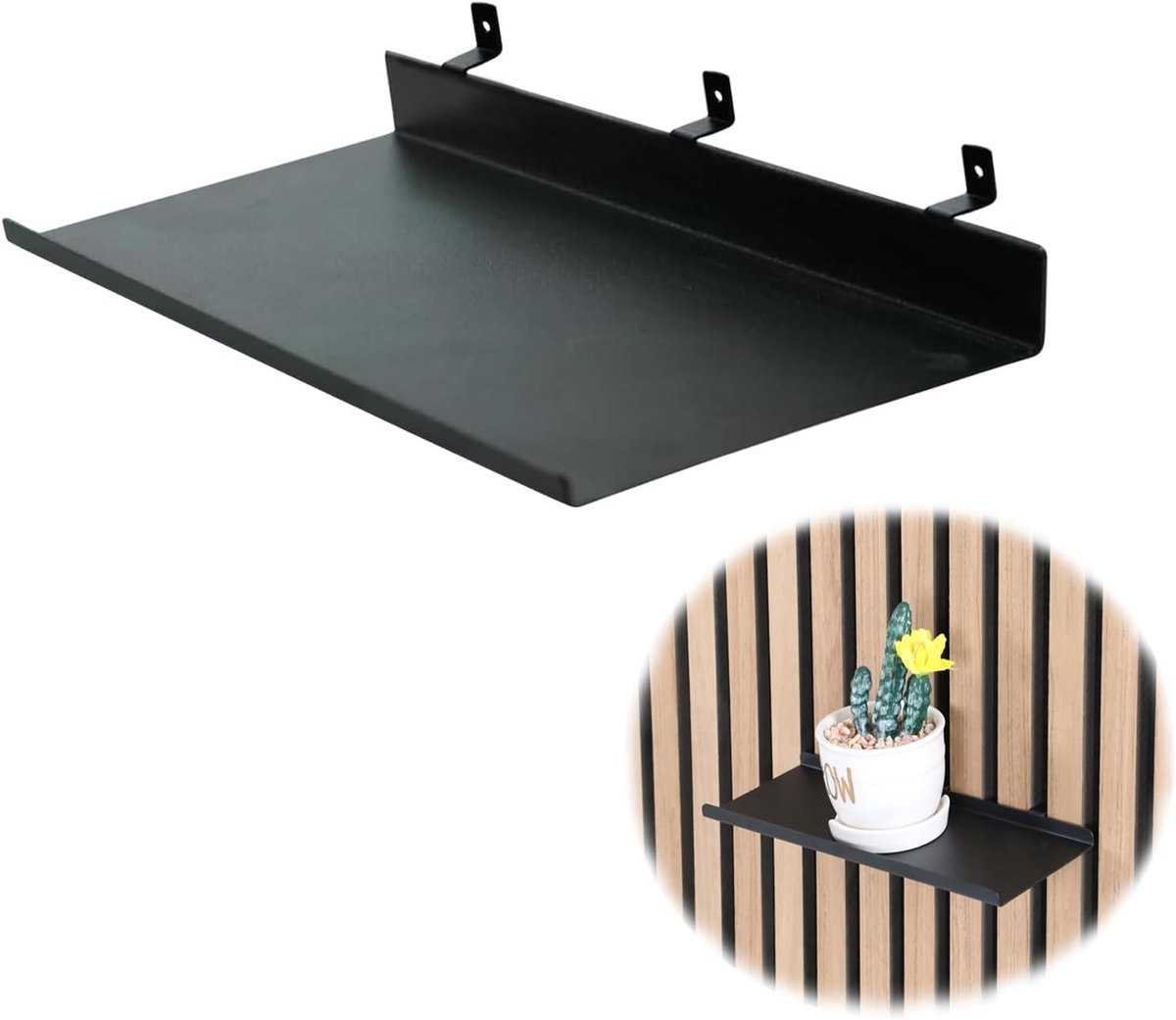 Panelen, 25 x 10 cm, zwevend hangrek, latwall planken, metalen wandplanken, opslag voor paneel