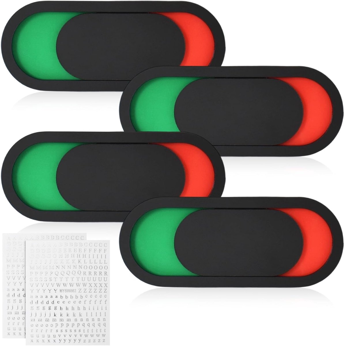 Deurborden met 4 zilveren stickers, bord niet lasten, gesloten deurpaneel, decoratief bord voor kantoor, toilet, badkamer, hotel, conferentieruimte