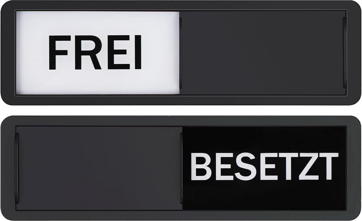 Bordje voor toilet, vrij bezet borden, schuifborden, 17,8 x 5,2 cm, magneten, toiletbordjes met schuif, voor wachtkamer, vergaderruimtes, ruimtestatus, ruimtebord (wit)
