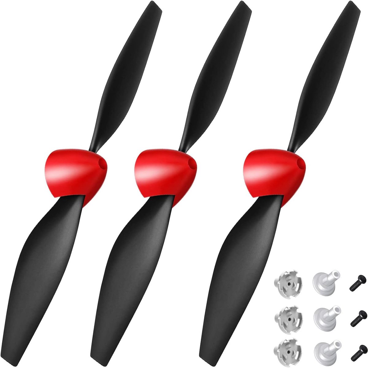 3 sets P51 RC vliegtuigpropellers met propellerbeschermers en adapters voor VOLANTEXRC 761-5 vliegtuig en Tr-p51d
