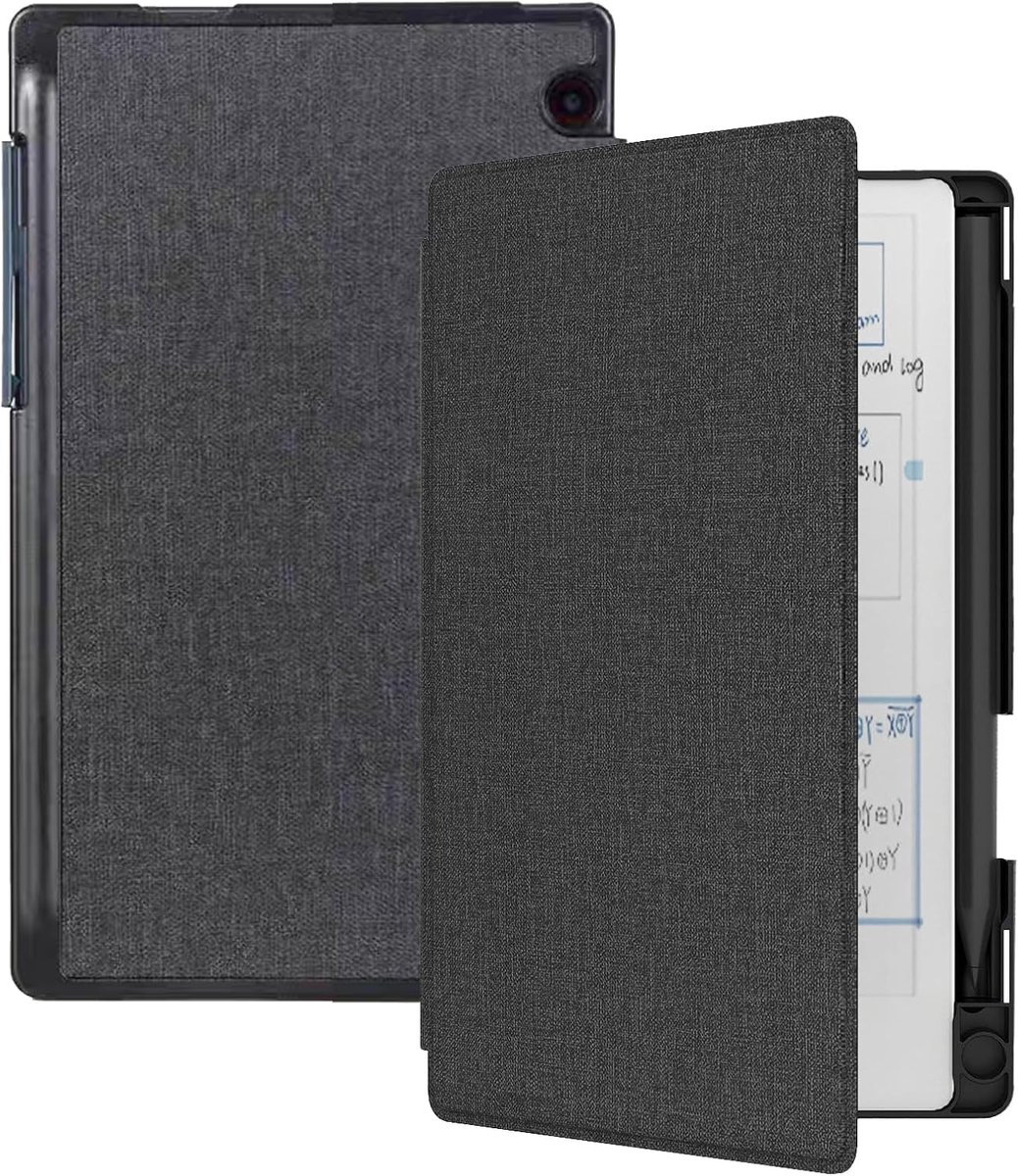 Beschermhoes voor Remarkable Paper Pro Move (2025) 7,3 inch, lichte en dunne beschermhoes van PU-leer, zachte beschermhoes met automatische wakker/slaap, zwart
