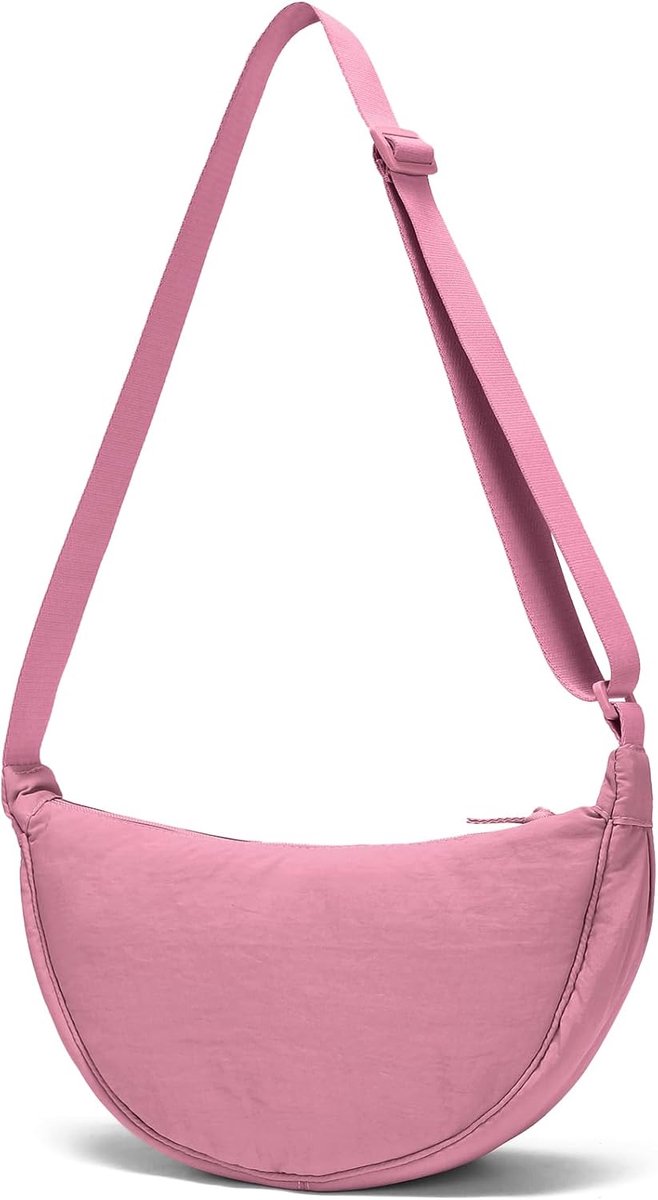 Halve Maan Schoudertas Crossbody Tas Nylon voor Dames en Heren