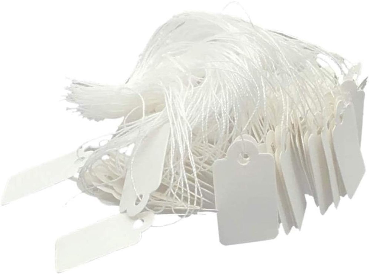 500pcs Bulk Blank Wit Papier String Label Sieraden Prijzen Tags Display