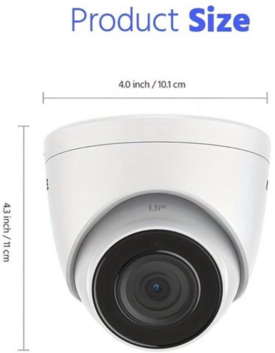 Beveiligingssysteem – IP-camera Set – Surveillance Camera’s – Bewakingscamera’s – CCTV Camera Kit – 4x 5MP IP-camera’s + 8-kanaals NVR – Slimme Mens- en Voertuigdetectie – EXIR 2.0 Nachtzicht