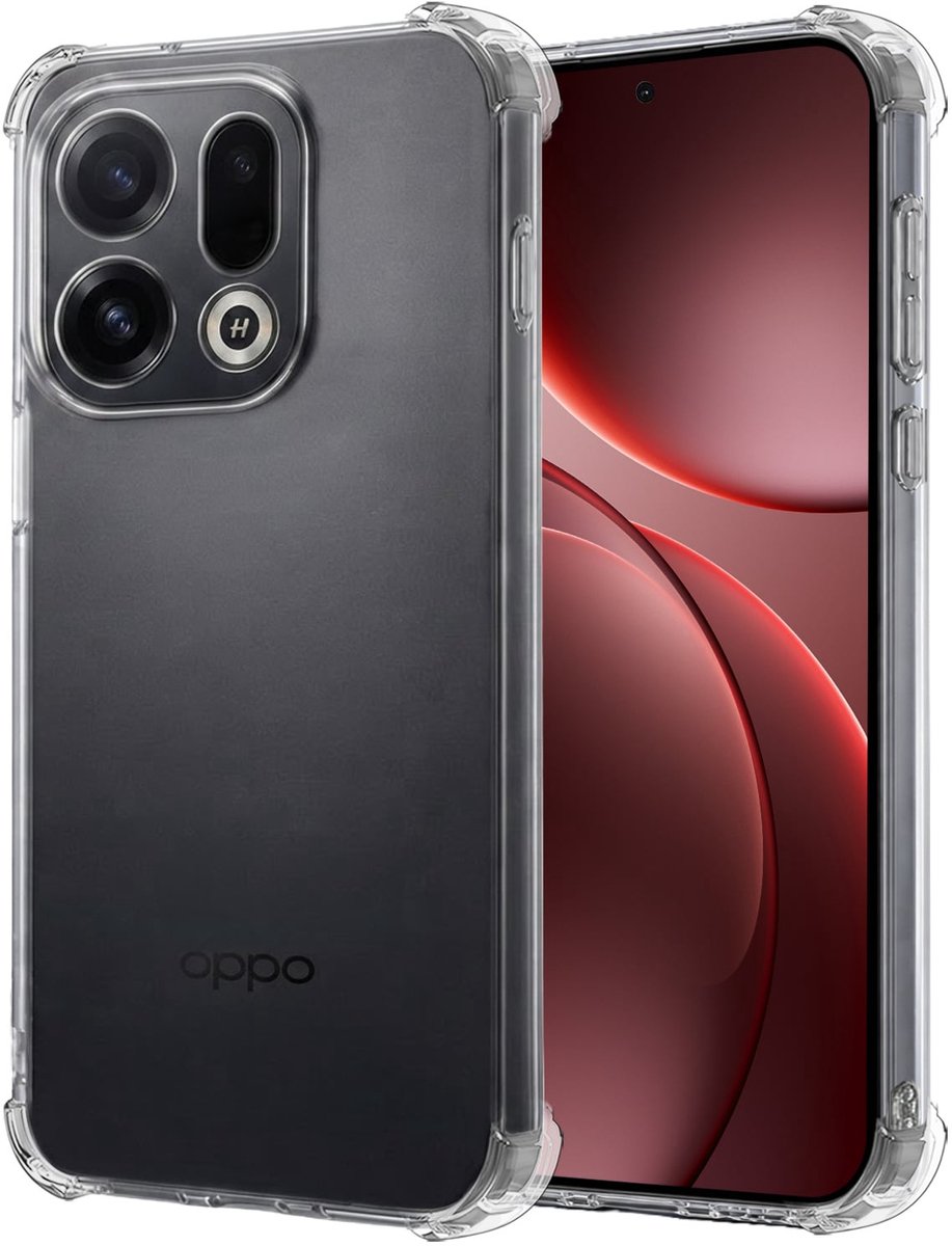 Hoesje - Geschikt voor OPPO Find X9 - Sterk & Shockproof - Siliconen Case - Back Cover - Telefoon Hoes Shock Proof - Transparant