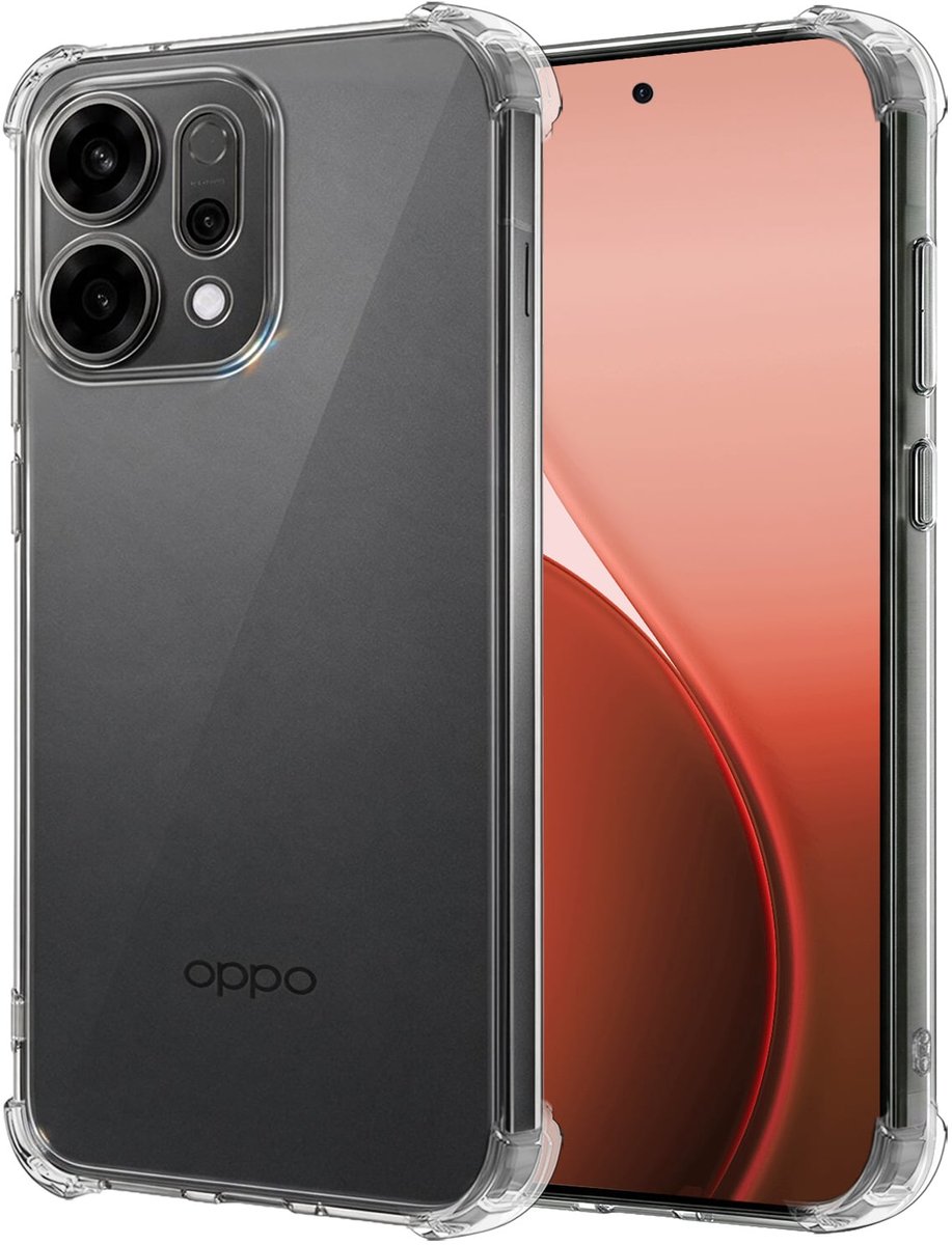 Hoesje - Geschikt voor Oppo Reno 14 - Sterk & Shockproof - Siliconen Case - Back Cover - Telefoon Hoes Shock Proof - Transparant