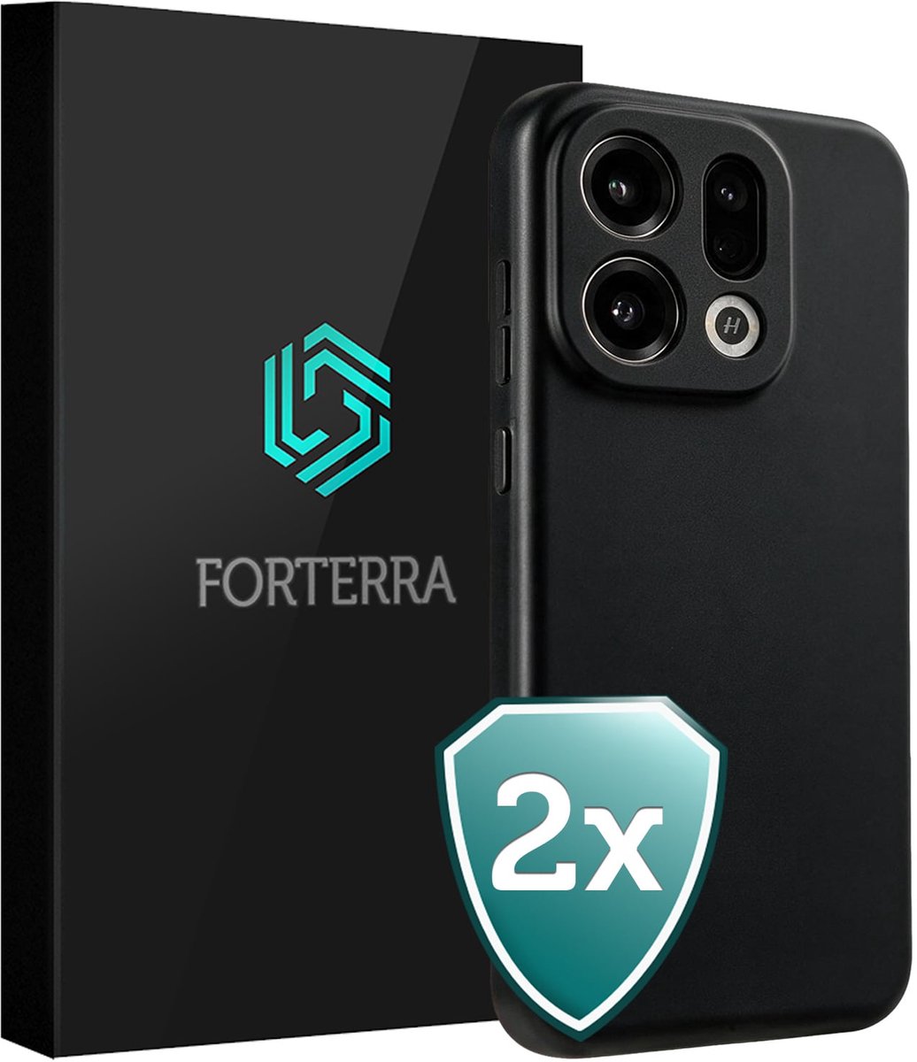 Hoesje 2 Stuks - Geschikt voor OPPO Find X9 - Sterk & Shockproof - Back Cover - Case Siliconen - Telefoon Hoes - Zwart