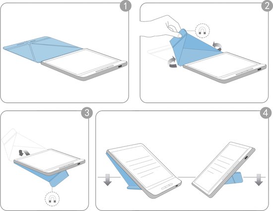 Kobo Libra Colour Hoes voor eReader - Basic SleepCover - Rood - Slaapfunctie van Kobo — afbeelding 2