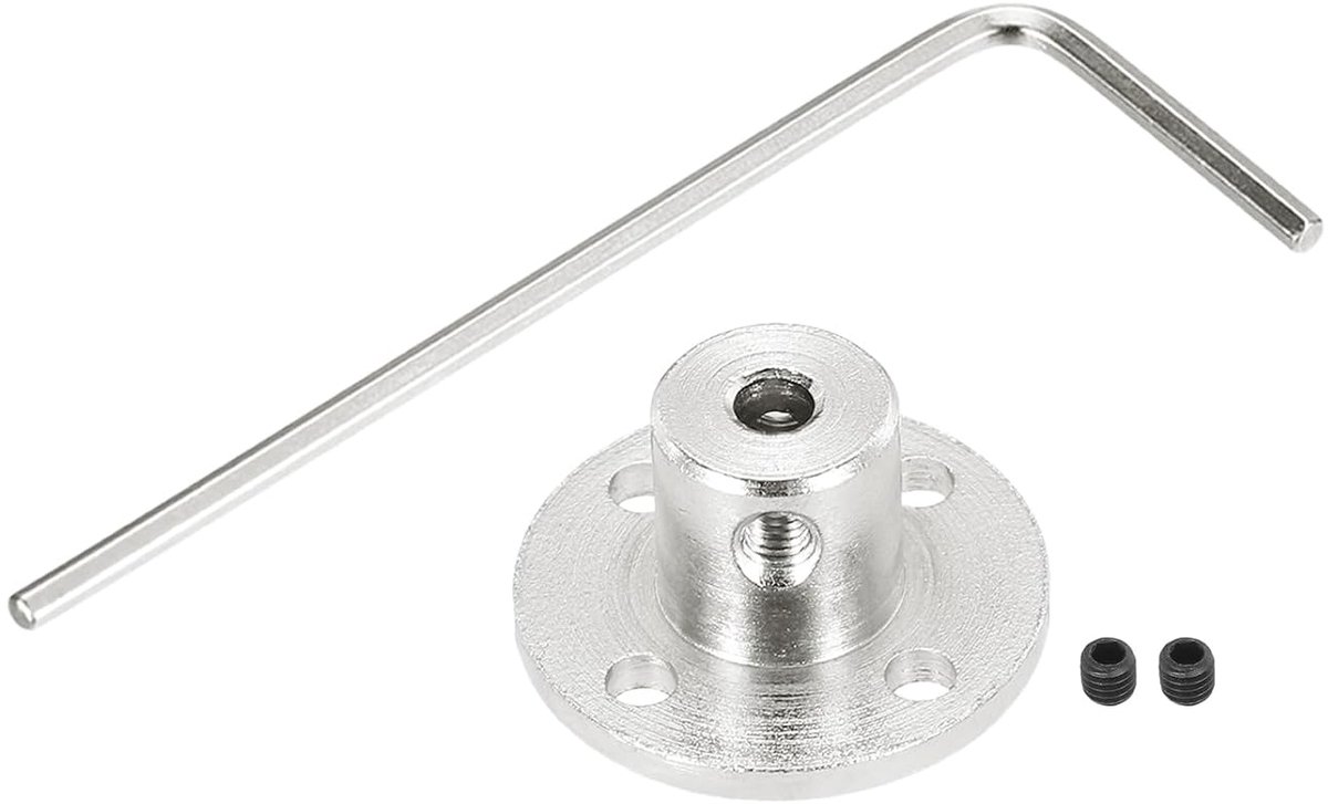 4 stuks 3,17 mm flange koppelingsschroef stijve geleidingsmodel koppeling accessoires schacht fittingen met mini-zeskantsleutel en bevestigingsschroef voor doe-het-zelf RC model motoren