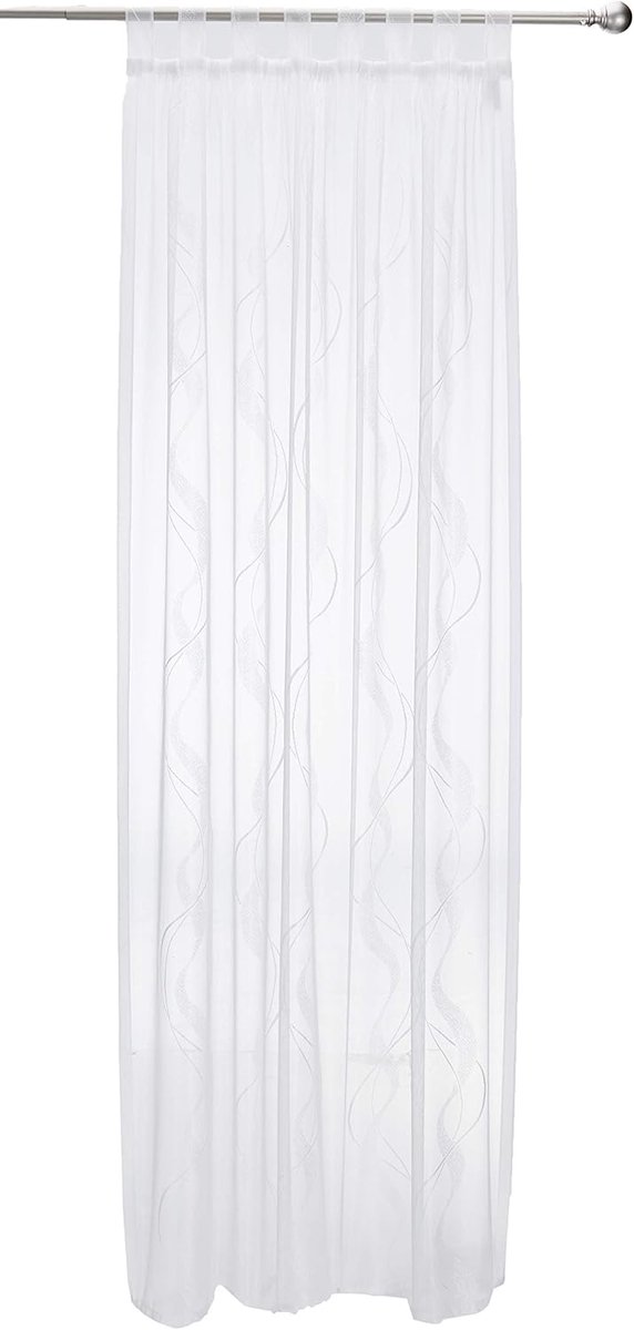 Sjaal met 8 lussen + plooiband/Werra/245x140 cm, wit